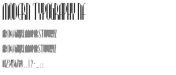 Modern Typography NF police